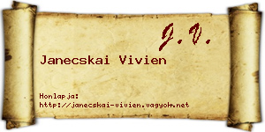 Janecskai Vivien névjegykártya